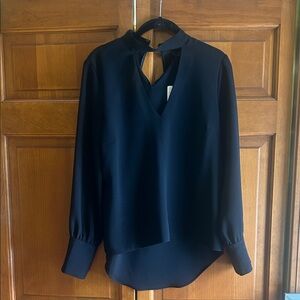 Zara Black V-Neck Blouse